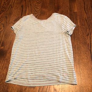 kids blue and grey striped blouse